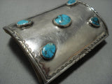 Astonishing Vintage Native American Jewelry Navajo Sterling Silver Turquoise Ketoh Bracelet-Nativo Arts