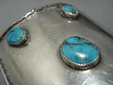 Astonishing Vintage Native American Jewelry Navajo Sterling Silver Turquoise Ketoh Bracelet-Nativo Arts
