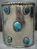 Astonishing Vintage Native American Jewelry Navajo Sterling Silver Turquoise Ketoh Bracelet-Nativo Arts