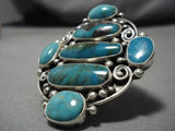 Astonishing Vintage Native American Navajo Sterling Silver Turquoise Ring Old-Nativo Arts