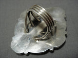 Astonishing Vintage Native American Navajo Sterling Silver Turquoise Ring Old-Nativo Arts