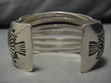 Astonishing Vintage Navajo Sterling Silver Native American Bracelet Old-Nativo Arts