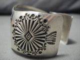 Astonishing Vintage Navajo Sterling Silver Native American Bracelet Old-Nativo Arts