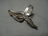 Astounding Vintage Hopi Native American Brad Gashwazra Sterling Silver Ring Old-Nativo Arts