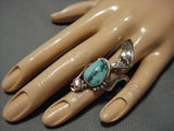 Astounding Vintage Hopi Native American Brad Gashwazra Sterling Silver Ring Old-Nativo Arts
