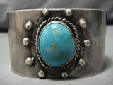 Astounding Vintage Native American Navajo Royston Turquoise Sterling Silver Bracelet Old-Nativo Arts