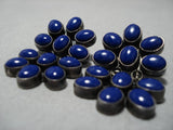 Astounding Vintage Native American Navajo Sterling Silver Lapis Earrings Old-Nativo Arts