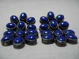 Astounding Vintage Native American Navajo Sterling Silver Lapis Earrings Old-Nativo Arts