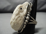 Astounding Vintage Navajo Eagle Head Native American Sterling Silver Ring Old-Nativo Arts