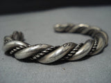 Astounding Vintage Navajo Sterling Silver Spiral Bracelet Native American Jewelry-Nativo Arts