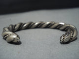 Astounding Vintage Navajo Sterling Silver Spiral Bracelet Native American Jewelry-Nativo Arts