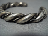 Astounding Vintage Navajo Sterling Silver Spiral Bracelet Native American Jewelry-Nativo Arts