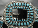 Authentic Native American Jewelry Navajo Victor Moses Begay Turquoise Sterling Silver Concho Belt-Nativo Arts