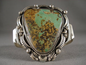 Awesome Guargantuan Navajo Royston Turquoise Native American Jewelry Silver Bracelet-Nativo Arts