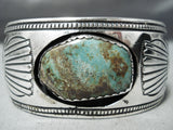 Detailed Wide Vintage Native American Navajo Royston Turquoise Sterling Silver Bracelet-Nativo Arts