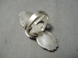 One Of The Best Vintage Native American Navajo Dry Creek Turquoise Sterling Silver Ring-Nativo Arts