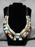 Tremendous Santo Domingo Native American Gaspeite Turquoise Necklace-Nativo Arts