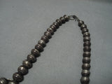 Rare #8 Vintage Native American Navajo #8 Turquoise Sterling Silver Squash Blossom Necklace-Nativo Arts