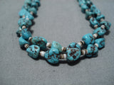 Amazing Vintage Navajo Native American Turquoise Necklace Old-Nativo Arts