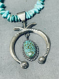 Native American Unbelievable Vintage Santo Domingo Spiderweb Turquoise Sterling Silver Necklace-Nativo Arts