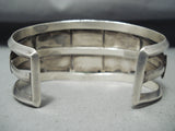 Expressive Vintage Native American Navajo Sleeping Beauty Turquoise Sterling Silver Bracelet-Nativo Arts