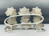 One Of The Most Unique Ever Vintage Native American Zuni Sterling Silver Turquoise Bracelet-Nativo Arts