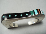 Authentic Vintage Native American Hopi Jesse Monongye Turquoise Sterling Silver Bracelet-Nativo Arts