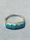 Marvelous Vintage Native American Navajo Kingman Turquoise Sterling Silver Ring-Nativo Arts