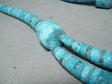 Striking Santo Domingo Turquoise Sterling Silver Necklace Native American-Nativo Arts