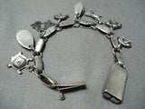 Native American Signed Vintage Carlos White Eagle & Ajm Vintage Sterling Silver Bracelet-Nativo Arts