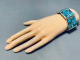 One Of The Best Ever Vintage Southwest Turquoise Sterling Silver Clasp Bracelet-Nativo Arts