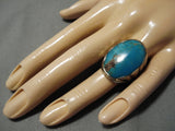 Tremendous Vintage Native American Navajo Royston Turquoise Sterling Silver Ring-Nativo Arts