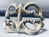 Early Vintage Native American Navajo Coin Or Sterling Silver Bracelet- Very Rare-Nativo Arts