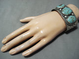 Magnificent Navajo Native American Turquoise Sterling Silver Bracelet-Nativo Arts