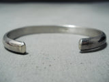 Phenomenal Vintage Navajo Native American Sterling Silver Bracelet Old-Nativo Arts