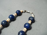 Amazing Vintage Native American Navajo Turquoise Lapis Sterling Silver Necklace-Nativo Arts