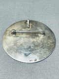 All In The Details Vintage Native American Navajo Hand Carved Basket Sterling Silver Pin-Nativo Arts