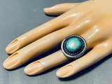 Native American Marvelous Vintage Kingman Turquoise Sterling Silver Ring-Nativo Arts
