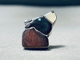 Native American The Coolest Vintage Navajo Brownbear Sterling Silver Tie Tack Old-Nativo Arts