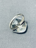 Rare Vintage Native American Navajo Carico Lake Turquoise Sterling Silver Ring Old-Nativo Arts