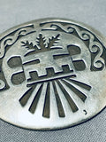 Impressive Vintage Native American Hopi Sterling Silver Pin/ Pendant-Nativo Arts