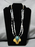 Incredible Vintage Santo Domingo Native American Navajo Shell Heishi Necklace Old-Nativo Arts