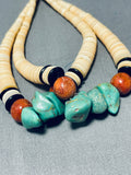Native American Rare Vintage Santo Domingo Turquoise Shell Necklace-Nativo Arts