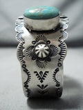 Breathtaking Native American Navajo Royston Turquoise Sterling Silver Bracelet-Nativo Arts