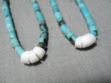 One Of The Best Vintage Native American Navajo Turquoise Sterling Silver Jacla Earrings Old-Nativo Arts