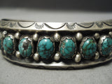 Important Vintage Native American Navajo Red Mountain Turquoise Sterling Silver Bracelet-Nativo Arts