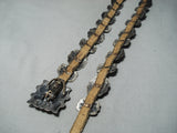 Authentic Vintage Native American Navajo Harry Morgan Turquoise Sterling Silver Concho Belt-Nativo Arts