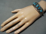 Superb Vintage Native American Navajo Turquoise Sterling Silver Bracelet-Nativo Arts