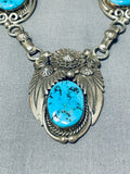 Important Best Ben Begaye (D.) Vintage Native American Navajo Turquoise Sterling Silver Necklace-Nativo Arts
