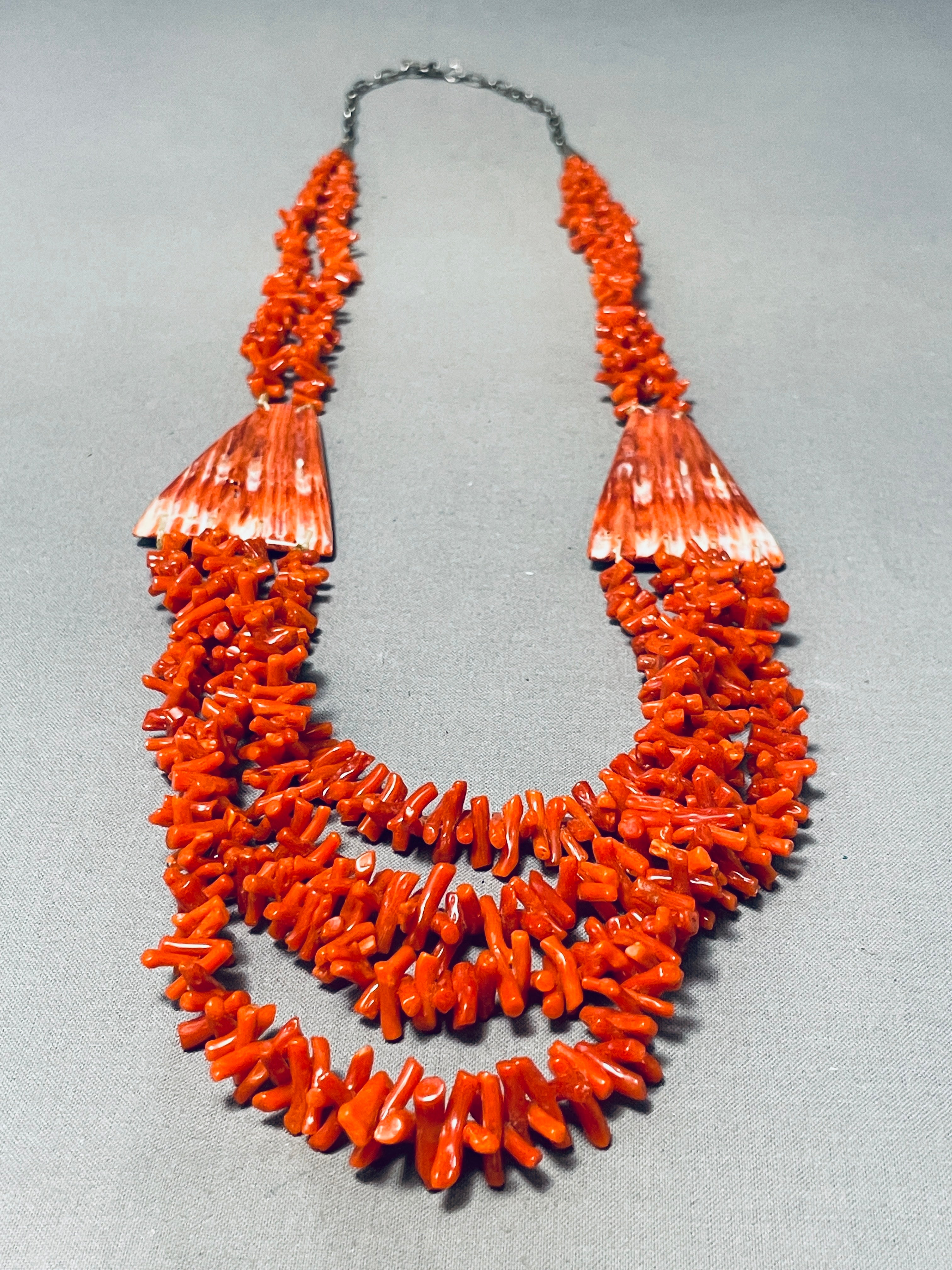 Native American Dynamic Vintage Santo Domingo Branch Coral Necklace –  Nativo Arts